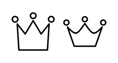 Crown ikon vektör illüstrasyonu. taç işareti ve sembol