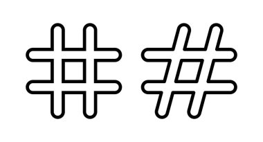 Etiket simgesi vektör illüstrasyonu. hashtag işareti ve sembol