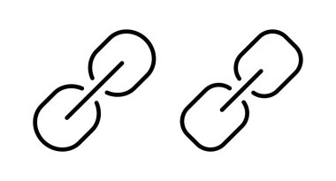 Bağlantı simgesi vektör illüstrasyonu. Hiper bağlantı zinciri işareti ve sembolü