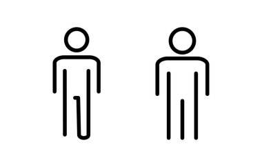 Erkek ikonu vektör illüstrasyonu. Erkek işareti ve sembol. insan sembolü