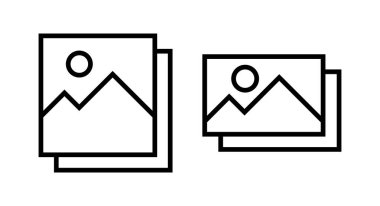 Resim simgesi vektör illüstrasyonu. Fotoğraf galerisi işareti ve sembol. resim simgesi