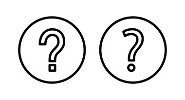 Soru ikonu vektör illüstrasyonu. soru işareti ve sembol