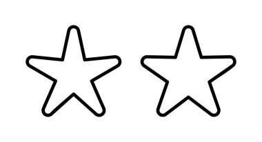 Yıldız Simgesi vektör çizimi. Reyting işareti ve sembol. favori yıldız simgesi