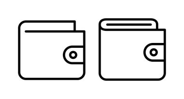 Cüzdan simgesi vektör illüstrasyonu. cüzdan işareti ve sembol