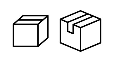 Kutu simgesi vektör illüstrasyonu. kutu işareti ve sembol, paket, paket