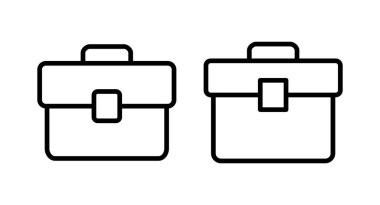 Evrak çantası ikon vektör illüstrasyonu. Bavul işareti ve sembol. bagaj sembolü.