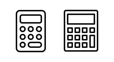 Hesap makinesi ikon vektör çizimi. Hesap makinesi işareti ve simgesi.