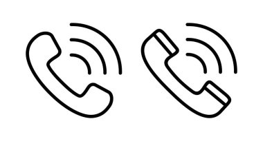 Simge vektör illüstrasyonunu ara. Telefon işareti ve sembol. Telefon ikonu. Bizimle irtibata geç 