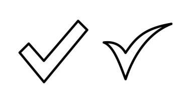 İşaret simgesi vektör illüstrasyonunu kontrol et. İşaret işareti ve sembol