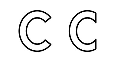 Telif hakkı ikon vektör illüstrasyonu. telif hakkı işareti ve sembol