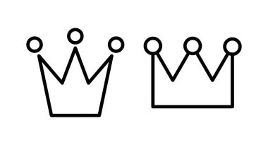 Crown ikon vektör illüstrasyonu. taç işareti ve sembol
