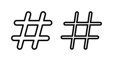 Etiket simgesi vektör illüstrasyonu. hashtag işareti ve sembol