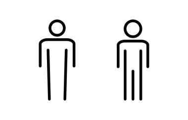 Erkek ikonu vektör illüstrasyonu. Erkek işareti ve sembol. insan sembolü