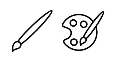 Simge vektör illüstrasyonunu boya. Boya fırçası işareti ve sembol. boyama silindiri vektörü