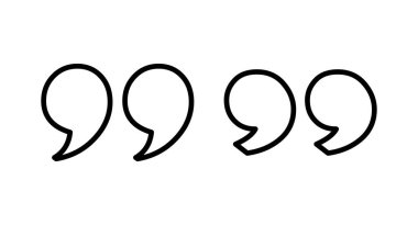 Simge vektör illüstrasyonundan alıntı. Tırnak işareti ve sembol