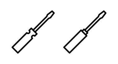 Tornavida ikonu vektör çizimi. araç işareti ve sembol