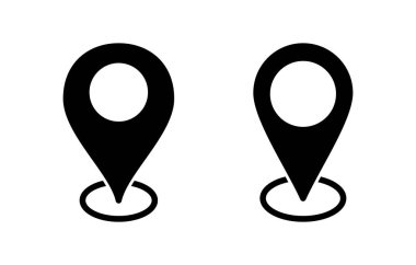 Adres simgesi vektör illüstrasyonu. Ev işareti ve sembol. nokta