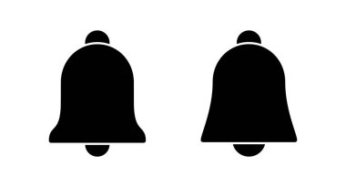Bell Simgesi vektör çizimi. Web sitesi tasarımı için uyarı işareti ve sembol