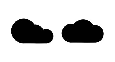 Bulut simgesi vektör çizimi. bulut işareti ve sembol