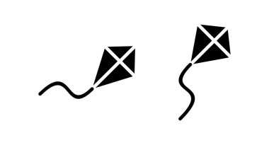 Kite simgesi vektör illüstrasyonu. Uçurtma işareti ve sembol