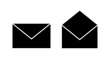 Posta simgesi vektör illüstrasyonu. e-posta işareti ve sembol. E- posta simgesi. Zarf simgesi