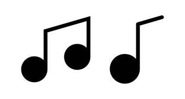 Müzik ikonu vektör illüstrasyonu. nota işareti ve sembol