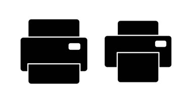 Simge vektör çizimini yazdır. yazıcı işareti ve sembol