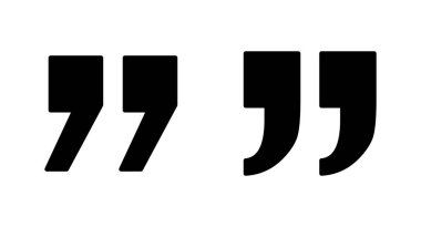 Simge vektör illüstrasyonundan alıntı. Tırnak işareti ve sembol