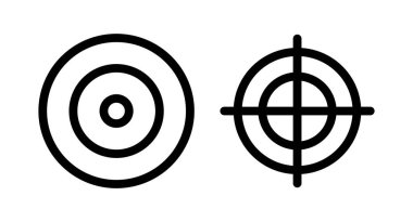 Hedef ikon vektör çizimi. hedef simge vektörü. hedef pazarlama işareti ve sembol