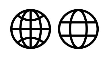 Web simgesi vektör illüstrasyonu. Web tabelalarına ve sembollere git. Web tıklama simgesi. Genel arama simgesi