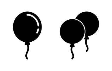Balon simgesi vektör illüstrasyonu. Parti balonu işareti ve sembolü