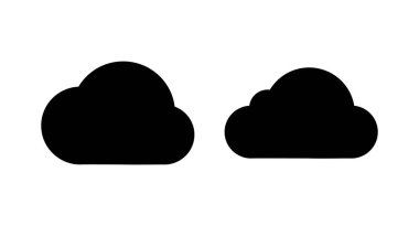 Bulut simgesi vektör çizimi. bulut işareti ve sembol