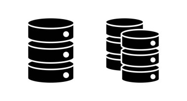 Veritabanı ikonu vektör illüstrasyonu. veritabanı işareti ve sembolü