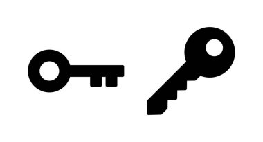 Anahtar simge vektör illüstrasyonu. Anahtar işareti ve sembol.