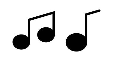 Müzik ikonu vektör illüstrasyonu. nota işareti ve sembol