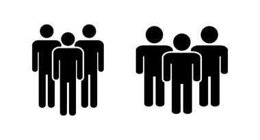 İnsanlar ikon vektör illüstrasyonu. İmza ve sembol. Kullanıcı Simgesi vektörü