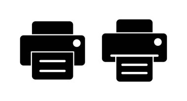 Simge vektör çizimini yazdır. yazıcı işareti ve sembol