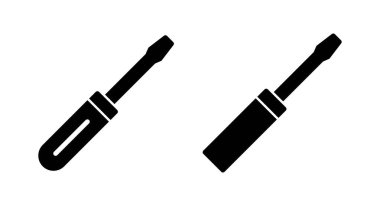 Tornavida ikonu vektör çizimi. araç işareti ve sembol