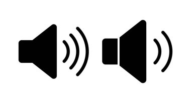 Sözcü simgesi vektör illüstrasyonu. Ses düzeyi ve sembol. Hoparlör ikonu. ses sembolü