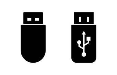 Usb simge vektör illüstrasyonu. Flaş disk işareti ve sembol. Flash disk işareti.