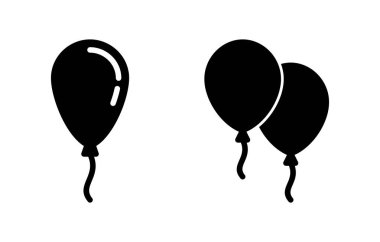 Balon simgesi vektör illüstrasyonu. Parti balonu işareti ve sembolü