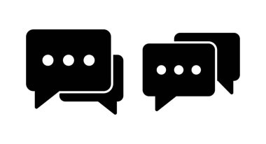 Sohbet ikonu vektör illüstrasyonu. Konuşma balonu işareti ve sembol. Yorum simgesi. ileti