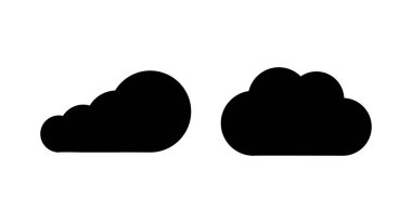 Bulut simgesi vektör çizimi. bulut işareti ve sembol