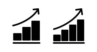 Grafik Simgesi vektör illüstrasyonu büyüyor. Çizelge ve sembol. diyagram simgesi