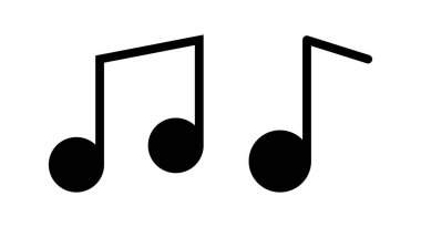 Müzik ikonu vektör illüstrasyonu. nota işareti ve sembol