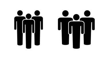 İnsanlar ikon vektör illüstrasyonu. İmza ve sembol. Kullanıcı Simgesi vektörü