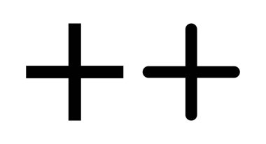 Artı simge vektör illüstrasyonu. Artı işareti ve sembol ekle