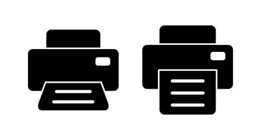 Simge vektör çizimini yazdır. yazıcı işareti ve sembol