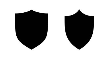 Kalkan simgesi vektör illüstrasyonu. Koruma ikonu. Güvenlik işareti ve sembol