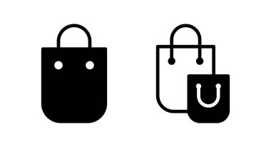 Alışveriş poşeti ikon vektör illüstrasyonu. Alışveriş işareti ve sembol